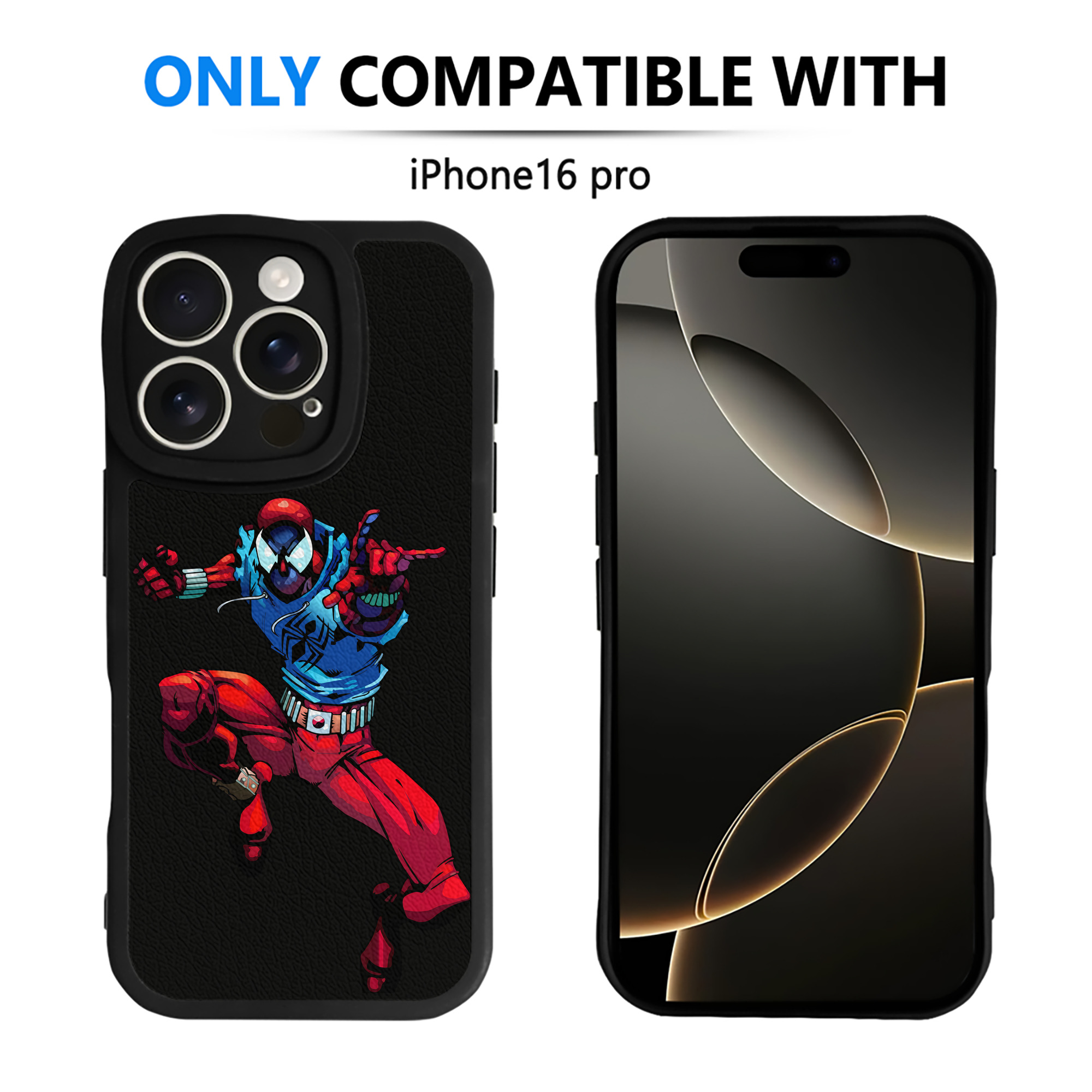 Spider Man スパイダーマン 【iPhone 16シリーズ対応】シリコンスマホケース（レザー調） 材質：シリコン